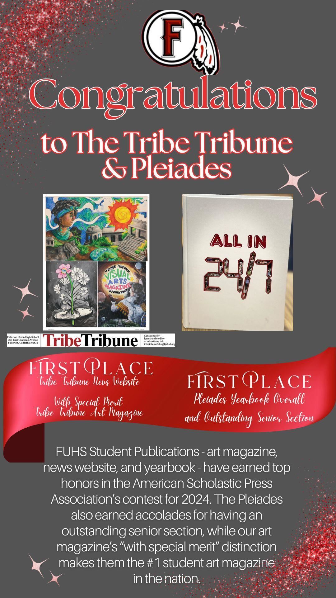 Tribe Tribune & Pleiades Congratulations Poster